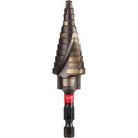 #4 Shockwave Impact Duty Step Drill Bit, 3/16" - 7/8" , 1/16" Increments, Titanium Cam Industrial