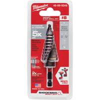 #8 Shockwave Impact Duty Step Drill Bit, 1/2" - 1" , 1/16" Increments, Titanium Cam Industrial