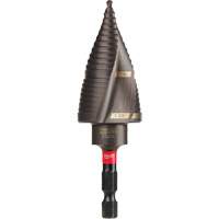 #9 Shockwave Impact Duty Step Drill Bit, 7/8" - 1-1/8" , 1/4" Increments, Titanium Cam Industrial