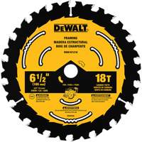 Framing Circular Saw Blade, 6-1/2", 18 Teeth, Wood Use Cam Industrial