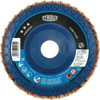 Twin Flap Disc, 4-1/2" x 7/8", Type 27, 40 Grit, Ceramic/Zirconia Alumina Cam Industrial