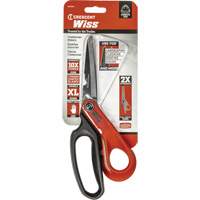 Heavy-Duty Titanium Coated Tradesman Shears, 10", Rings Handle Cam Industrial