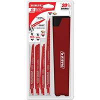 Ensemble de lames de scie alternative pour la coupe/d&eacute;molition du bois avec clous Cam Industrial