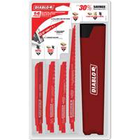 Jeu de lames de scie alternative pour d&eacute;molition du m&eacute;tal et du bois avec clous Cam Industrial