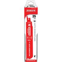 Lame de scie alternative autod&eacute;montage, Bim&eacute;tal, 14-18 Dents par pouce, 6" lo x 1" la Cam Industrial