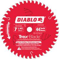 Lame de scie &agrave; d&eacute;couper Trex Blade, 7-1/4", 44 dents, Pour Plastique/Plastique Cam Industrial