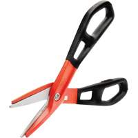 13" Serrated Aluminum Tinner Snip with Dipped Handle, 3" Cut Length, Straight Cut Cam Industrial