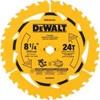 Ripping Circular Saw Blade, 8-1/4", 40 Teeth, Wood Use Cam Industrial