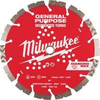 Diamond Max Segmented Turbo Saw Blade, 9", Metal/Stone/Concrete/Ductile Iron/Cement/Non-Ferrous/Brick/Fibre Cement/Tile/Asphalt Use Cam Industrial