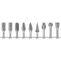1855 Double Cut Carbide Burr Set, 9 Pieces Cam Industrial