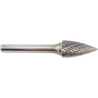 Tree Shape Pointed End Carbide Shipyard Bur, SG-5, 1/2" Dia., 1/4" Shank, 1" Depth of Cut Cam Industrial