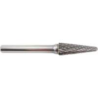 Taper Shape Carbide Shipyard Bur, 3/8" Dia., 1/4" Shank, 1-1/16" Depth of Cut Cam Industrial
