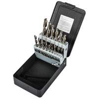 Jobber Length Drill Bit Set, 15 Pieces, High Speed Steel Cam Industrial
