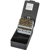 Heavy-duty Screw Machine Drill Bit Set, 26 Pieces, High Speed Cobalt Cam Industrial