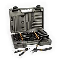 12-Piece Fixed Tip Convertible Snap Ring Plier Set Cam Industrial