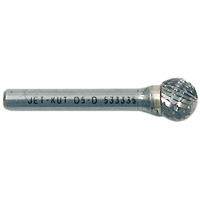 Jet-Kut&reg; Ball Shape Bur, 1/4" Dia., 1/4" Shank, 7/32" Depth of Cut Cam Industrial