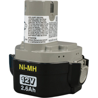 Pod-Style Battery, Ni-MH, 12 V, 2.6 A Cam Industrial