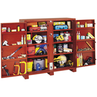 Jobsite Shelf Cabinet, Steel, 47.5 Cubic Feet, Red Cam Industrial