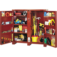 Jobsite Shelf Cabinet, Steel, 47.5 Cubic Feet, Red Cam Industrial