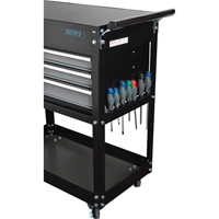 Utility Cart, 4 Drawers, 18" L x 33" W x 39" H, Black Cam Industrial
