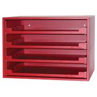 Compartment Rack, 15" D x 21" W x 15" H, Red Cam Industrial