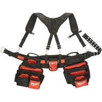 Contractor Work Belt With  Suspension Rig, Nylon, Black Cam Industrial