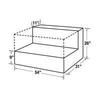 Steel Fuel Transfer Tank, Steel, 50 gal. Capacity, White Cam Industrial