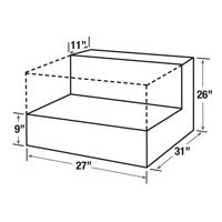 Steel Fuel Transfer Tank, Steel, 48 gal. Capacity, White Cam Industrial