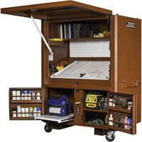 Field Office Jobsite Box, 33" W x 63" D x 80" H, Steel, Red Cam Industrial