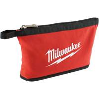 Zipper Pouch, Canvas, 1 Pockets, Black/Red Cam Industrial