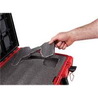 Packout Tool Case with Customizable Insert, 20-7/10" x 15-1/5" x 6-1/5", Black/Red Cam Industrial