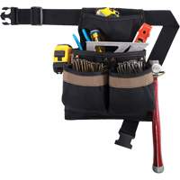 Small Deluxe Tool Belt, Polyester, Black Cam Industrial