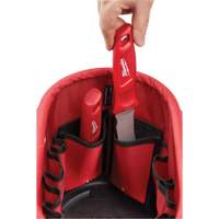 Utility Oval Bag, Ballistic Nylon, 24 Pockets, Black/Red Cam Industrial