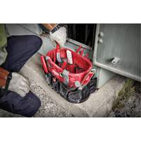 Utility Oval Bag, Ballistic Nylon, 24 Pockets, Black/Red Cam Industrial