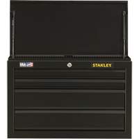 100 Series Tool Chest, 26" W, 4 Drawers, Black Cam Industrial