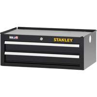300 Series Middle Tool Chest, 26" W, 2 Drawers, Black Cam Industrial