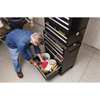 300 Series Middle Tool Chest, 26" W, 2 Drawers, Black Cam Industrial