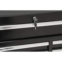 Industrial Tool Cart, 11 Drawers, 41" W x 18-3/4" D x 39-1/3" H, Black Cam Industrial