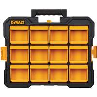 Flip-Bin Organizer, 3-7/8" W x 17-3/4" D x 13-7/8" H, Black/Yellow Cam Industrial