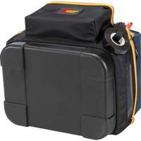 Porte-outils &eacute;lectrique/CHVAC &agrave; base moul&eacute;e, Polyester balistique, 20 pochettes, Noir/Bleu Cam Industrial