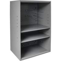 Abrasive Storage Cabinet with Pegboard, Steel, 19-7/8" x 14-1/4" x 32-3/4", Grey Cam Industrial