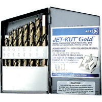 GF21R Jet-Kut&reg; Gold Super Premium Drill Bit Set, 21 Pieces, Steel Cam Industrial