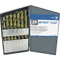 JET-KUT&reg; GOLD Super Premium Drill Bit Set, 29 Pieces, Alloy Steel Cam Industrial