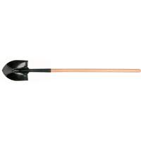 Round Point Shovel, Tempered Steel Blade, Hardwood, Straight Handle Cam Industrial