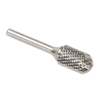 Solid Carbide Burrs - Cylinder Shape with Ball Nose, SC-6, 3/5" Dia., 25.4 mm Depth of Cut Cam Industrial