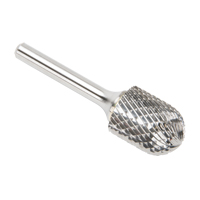 Solid Carbide Burrs - Cylinder Shape with Ball Nose, SC-7, 3/4" Dia., 25.4 mm Depth of Cut Cam Industrial