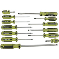 JHMSS-13 Jumbo Handle Mechanic's Screwdriver Set, 13 Pcs., Magnetic Cam Industrial