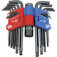 JBHK-22SM Ball Nose Hex Key Set, 22 Pcs., Metric & Imperial Cam Industrial