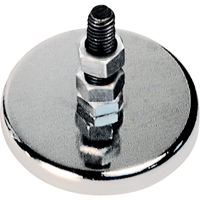 Low Profile Cup Magnets, 2-5/8" Dia., 41  lbs. Pull Cam Industrial