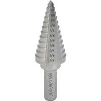 Progressive Step Drill, 1/4" - 3/8" , 1/8" Increments, High Speed Steel Cam Industrial